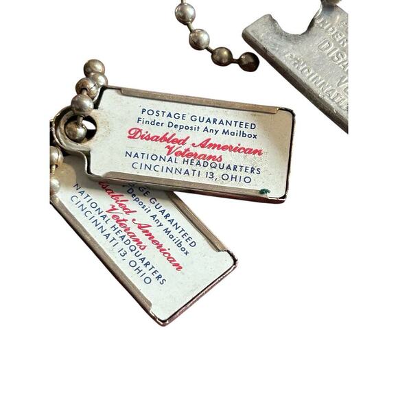 Vintage Montana Disabled American Veterans Mini License Plate DAV Key Chains - 7 - Picture 5 of 6